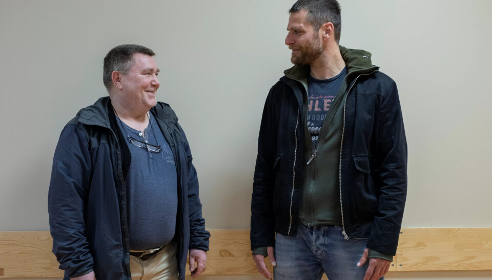 Kollegasamarbeid kan være et sikkerhetstiltak i møte med voldelige pasienter, forteller Robert (t.v.) og Lars-Erik. Kollegasamarbeid kan være et sikkerhetstiltak i møte med voldelige pasienter, forteller Robert (t.v.) og Lars-Erik.