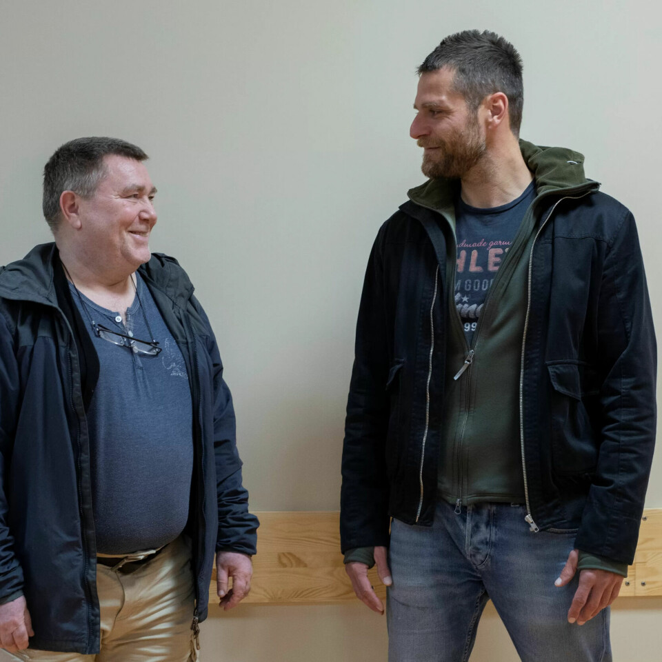 Kollegasamarbeid kan være et sikkerhetstiltak i møte med voldelige pasienter, forteller Robert (t.v.) og Lars-Erik. Kollegasamarbeid kan være et sikkerhetstiltak i møte med voldelige pasienter, forteller Robert (t.v.) og Lars-Erik.
