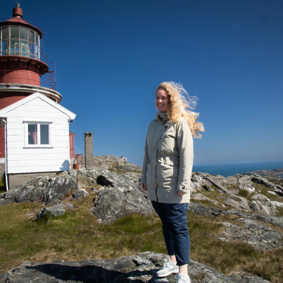 Fra landemerket Utsira fyr har Marte Eide Klovning utsikt til store deler av kommunen. Fra landemerket Utsira fyr har Marte Eide Klovning utsikt til store deler av kommunen.