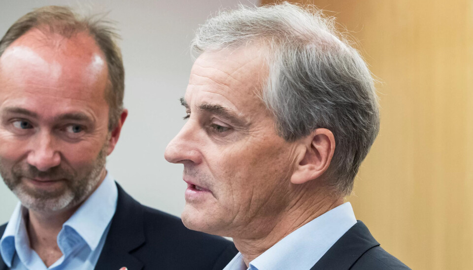 Trond Giske sammen med statsminister Jonas Gahr Støre, fra da han var nestleder sammen med Hadia Tajik i 2017. Trond Giske sammen med statsminister Jonas Gahr Støre, fra da han var nestleder sammen med Hadia Tajik i 2017.