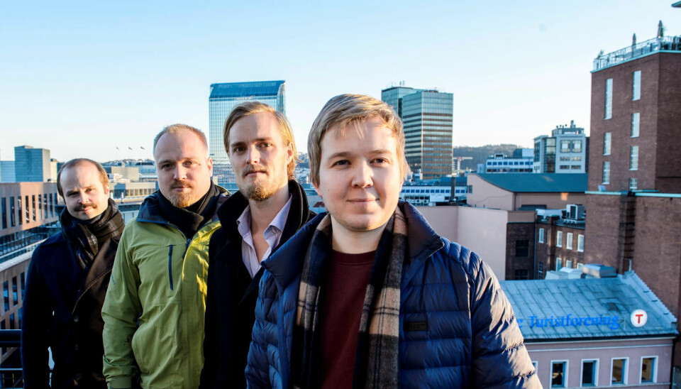 TAR ET OPPGJØR: Fire unge menn fra LOs ungdomsutvalg vil ha en slutt på ukulturen med seksuell trakassering. F.v. leder Pål Spjelkavik, Dagfinn Svanøe (EL og IT Forbundet), Vidar Hovland (Handel og Kontor) og Mats Monsen (Fagforbundet). TAR ET OPPGJØR: Fire unge menn fra LOs ungdomsutvalg vil ha en slutt på ukulturen med seksuell trakassering. F.v. leder Pål Spjelkavik, Dagfinn Svanøe (EL og IT Forbundet), Vidar Hovland (Handel og Kontor) og Mats Monsen (Fagforbundet).