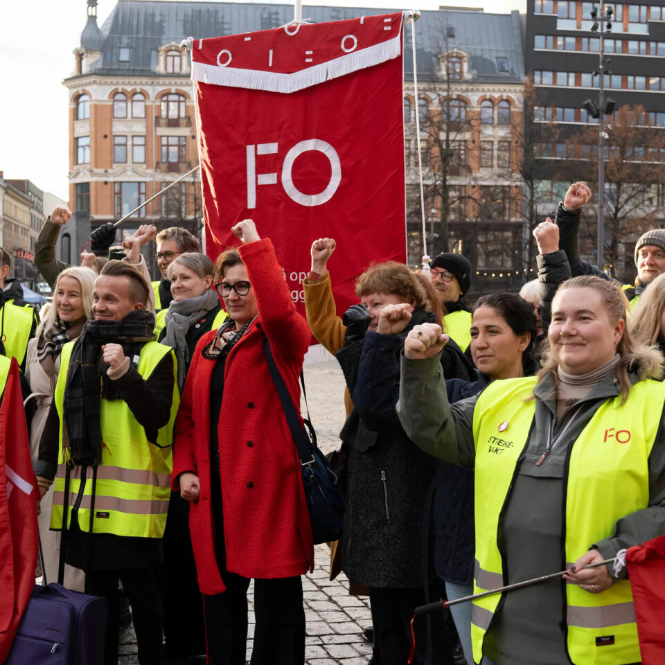 STØTTE: Forrige uke var det støttemarkering for de streikende på Youngstorget i Oslo. STØTTE: Forrige uke var det støttemarkering for de streikende på Youngstorget i Oslo.