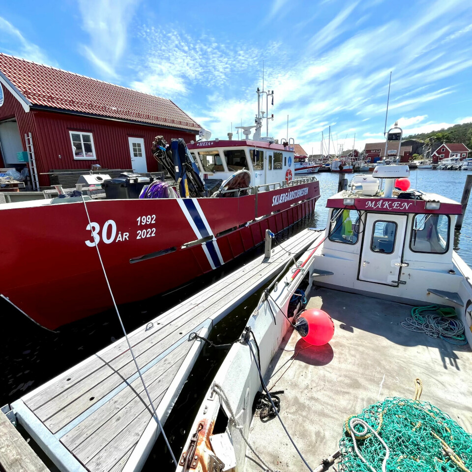 BASEN: Skjærgårdstjenesten holder til i Skjærhalden. Den minste båten «Måken» benytter de ved strandrydding. BASEN: Skjærgårdstjenesten holder til i Skjærhalden. Den minste båten «Måken» benytter de ved strandrydding.