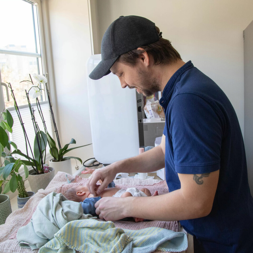 BLEIESKIFT: Pappa Thomas Myrvang og Emil BLEIESKIFT: Pappa Thomas Myrvang og Emil
