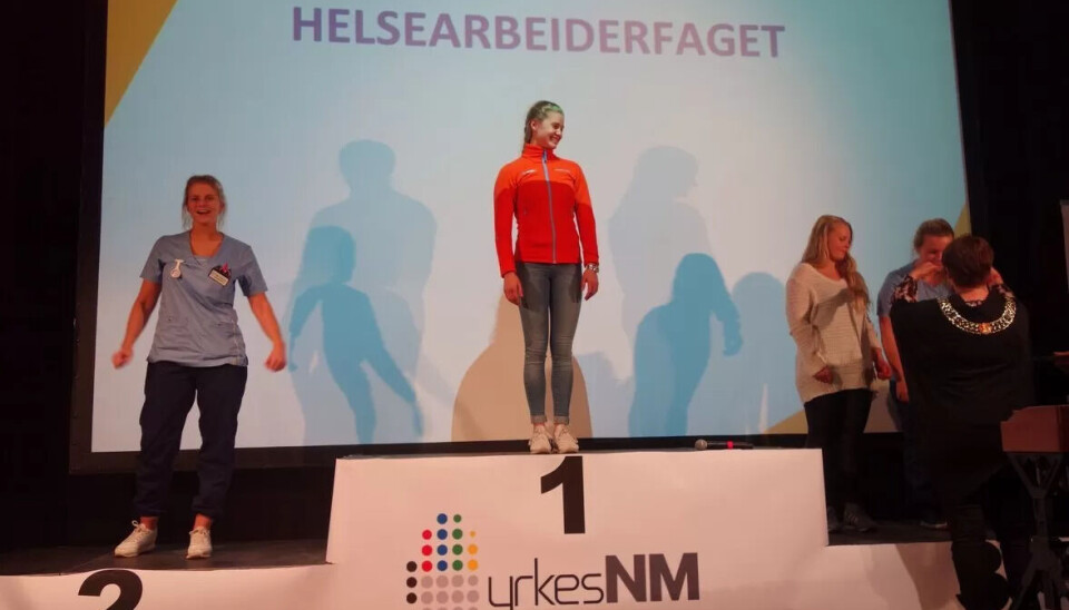 VANT: Celina Sørensen Tollefsen sto igjen som vinner i helsefag. På andreplass kom Julie Eiksund, og tredjeplass ble delt av Julie Osa Horgen og Maiken Helgå Bråten. VANT: Celina Sørensen Tollefsen sto igjen som vinner i helsefag. På andreplass kom Julie Eiksund, og tredjeplass ble delt av Julie Osa Horgen og Maiken Helgå Bråten.
