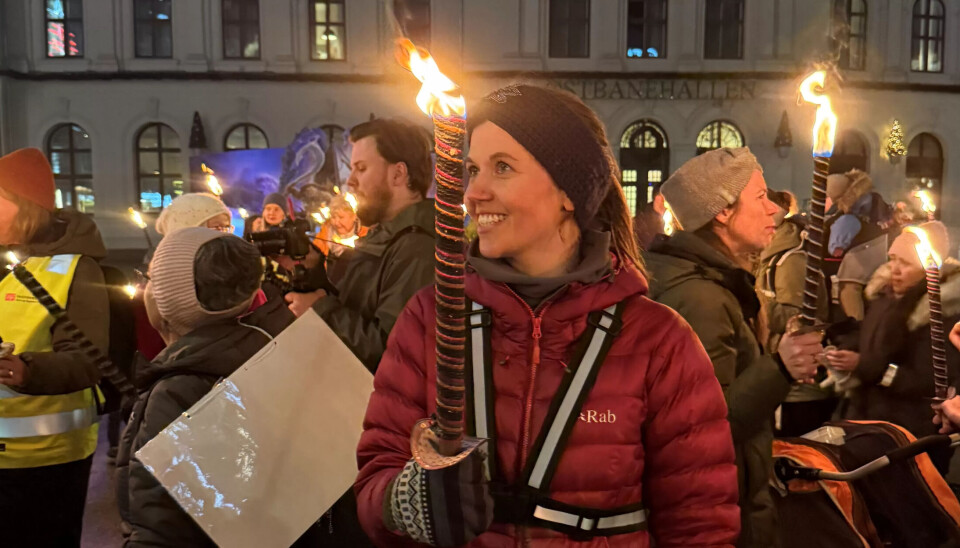OPPRØRSLEIAR: Ida Madslien heldt tale og deltok i fakkeltoget I Oslo tirsdag. Ho smilte av oppmøtet, men er ikkje like glad for det ho beskriv som bemanningskrisa i barnehagane. OPPRØRSLEIAR: Ida Madslien heldt tale og deltok i fakkeltoget I Oslo tirsdag. Ho smilte av oppmøtet, men er ikkje like glad for det ho beskriv som bemanningskrisa i barnehagane.