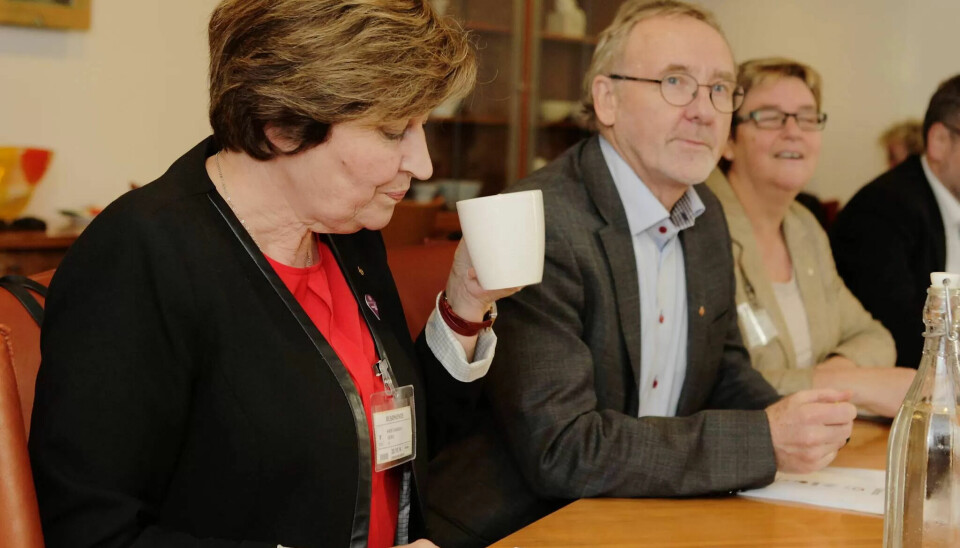 LO-leder Gerd Kristiansen, Unio-sjef Anders Folkestad og YS-leder Jorunn Berland oppfordrer til politisk streik onsdag 28. januar. LO-leder Gerd Kristiansen, Unio-sjef Anders Folkestad og YS-leder Jorunn Berland oppfordrer til politisk streik onsdag 28. januar.