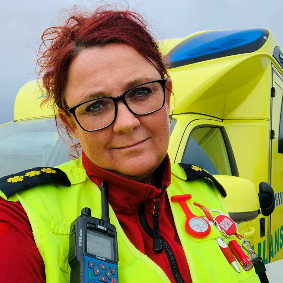 OPPRØRT: Leder i faggruppa for ambulansearbeidere, Line Ernestussen. OPPRØRT: Leder i faggruppa for ambulansearbeidere, Line Ernestussen.