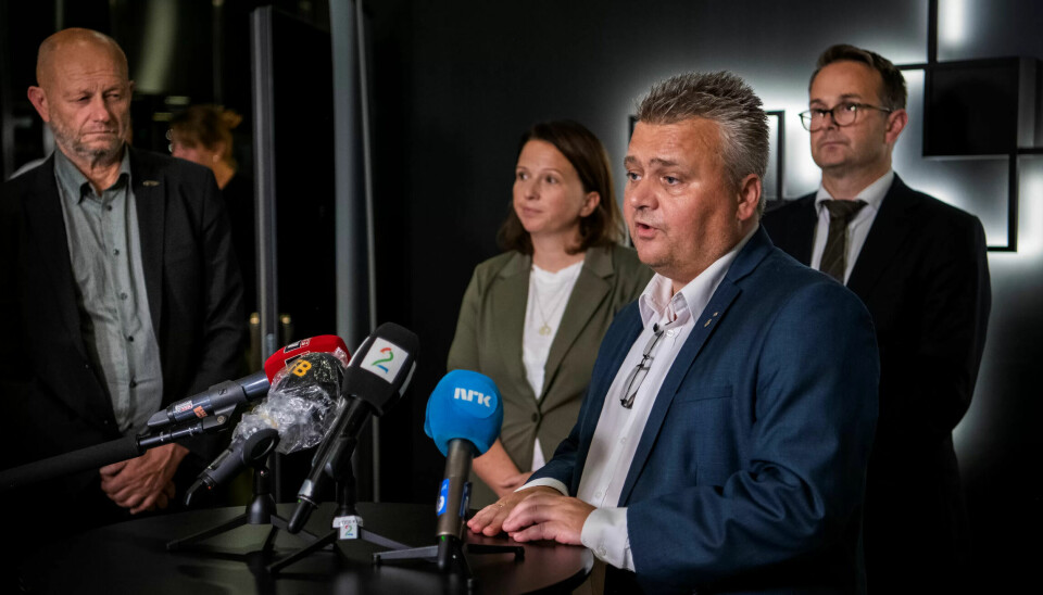 Innspurten i frontfags-forhandlingene er ofte dramatiske. Bildet viser innspurten i 2022. Fra venstre Stein Lier-Hansen, Norsk industri, mekler Hilde Lund, leder i Fellesforbundet Jørn Eggum og riksmekler Mats Ruland. Innspurten i frontfags-forhandlingene er ofte dramatiske. Bildet viser innspurten i 2022. Fra venstre Stein Lier-Hansen, Norsk industri, mekler Hilde Lund, leder i Fellesforbundet Jørn Eggum og riksmekler Mats Ruland.