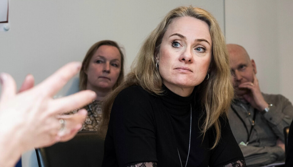 Arbeids- og sosialminister Anniken Hauglie (H). Arbeids- og sosialminister Anniken Hauglie (H).