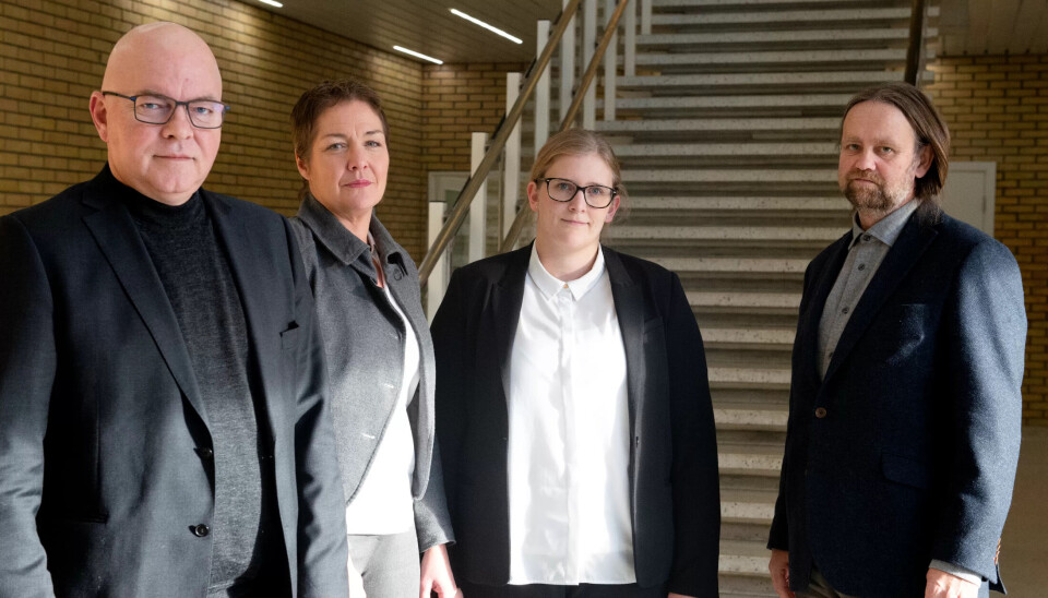KONKURS: Styreleder Christian Kjeldstad-Kåsen (til venstre) i Baos. Her fra rettssaken i Drammen tingrett, sammen med advokatene Marianne Kartum og Ragnhild K. Berdal fra Simonsen Vogt Wiig og Lasse Svendsen, daglig leder og medeier i Baos AS. KONKURS: Styreleder Christian Kjeldstad-Kåsen (til venstre) i Baos. Her fra rettssaken i Drammen tingrett, sammen med advokatene Marianne Kartum og Ragnhild K. Berdal fra Simonsen Vogt Wiig og Lasse Svendsen, daglig leder og medeier i Baos AS.