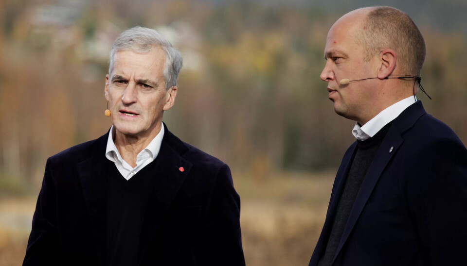 Jonas Gahr Støre og Trygve Slagsvold Vedum la fram regjeringsplattformen i Hurdal i dag. Jonas Gahr Støre og Trygve Slagsvold Vedum la fram regjeringsplattformen i Hurdal i dag.