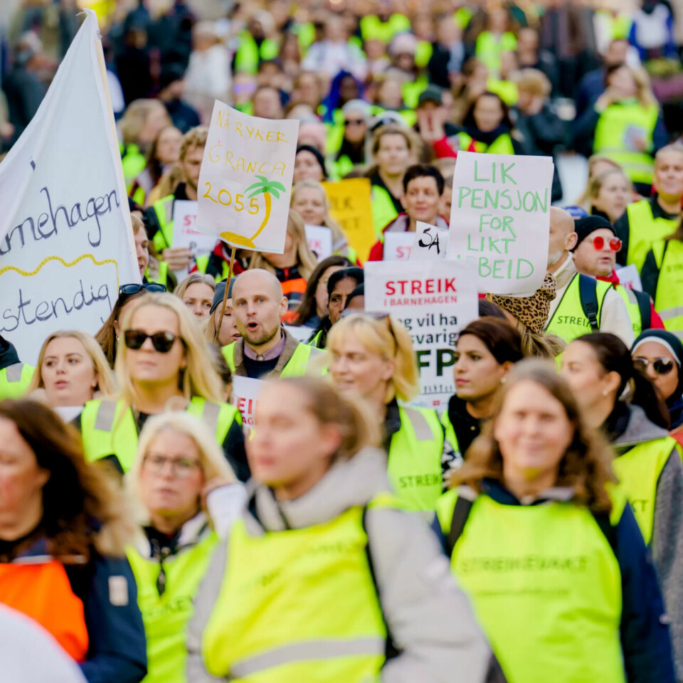 Mot slutten av streiken deltok over 3.600 ansatte i private barnehager i streiken. Mot slutten av streiken deltok over 3.600 ansatte i private barnehager i streiken.