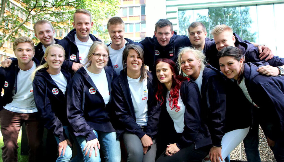 TEAM NORWAY: Den norske troppen fotografert før avreise til Yrkes-EM. I forrige EM tok Norge gull, sølv og bronse i forskjellige fag. Hvordan det går i år, får vi vite søndag kveld. TEAM NORWAY: Den norske troppen fotografert før avreise til Yrkes-EM. I forrige EM tok Norge gull, sølv og bronse i forskjellige fag. Hvordan det går i år, får vi vite søndag kveld.