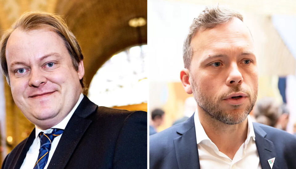 SVEKKET PENSJON: Verken Erlend Wiborg (Frp) eller Audun Lysbakken (SV) er enige i utfallet av trygdeoppgjøret, men de har ikke stort de skulle ha sagt. SVEKKET PENSJON: Verken Erlend Wiborg (Frp) eller Audun Lysbakken (SV) er enige i utfallet av trygdeoppgjøret, men de har ikke stort de skulle ha sagt.