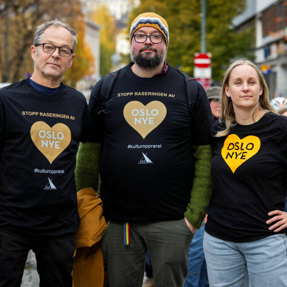 VIL KJEMPE FOR TEATERET: Steinar Talleraas, tillitsvalgt Oslo Nye Teater, Ola Erik Blæsterdalen og Mari Røsjø fra Fagforbundet Teater og Scene stilte opp for å redde teateret, arbeidsplassene og kulturen VIL KJEMPE FOR TEATERET: Steinar Talleraas, tillitsvalgt Oslo Nye Teater, Ola Erik Blæsterdalen og Mari Røsjø fra Fagforbundet Teater og Scene stilte opp for å redde teateret, arbeidsplassene og kulturen