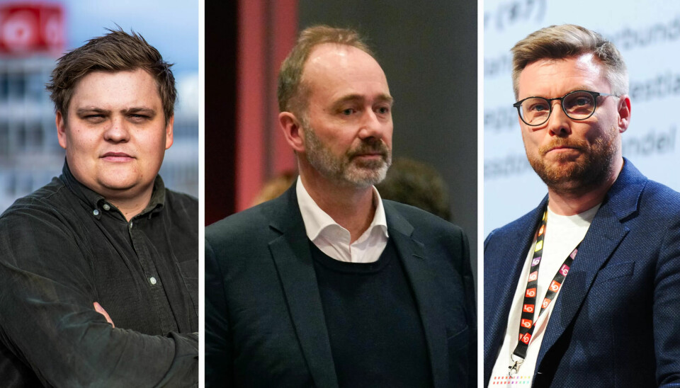 KLINSJ: AUF-leder Gaute Skjervø (t.v.) angriper Trond Giske for å stenge viktige LO-folk som blant andre Tarjei Leistad (t.h.) ute. KLINSJ: AUF-leder Gaute Skjervø (t.v.) angriper Trond Giske for å stenge viktige LO-folk som blant andre Tarjei Leistad (t.h.) ute.