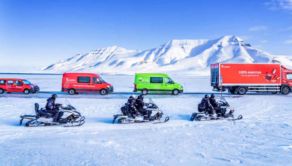 Posten Norge viser frem den største og første elektriske lastebilen som skal brukes på Svalbard. Foto: Ole Berg-Rusten / NTB Posten Norge viser frem den største og første elektriske lastebilen som skal brukes på Svalbard. Foto: Ole Berg-Rusten / NTB