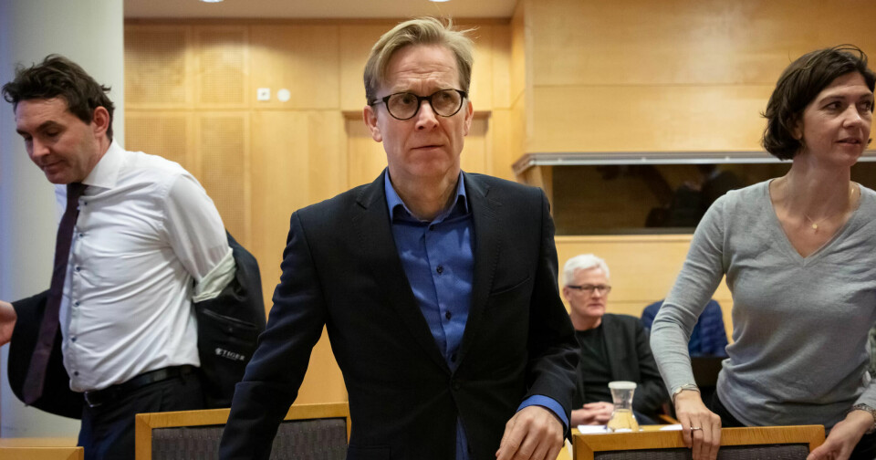Styreleder Pål Christian Stange i Aleris under åpningen av rettssaken i Oslo Tingrett. Styreleder Pål Christian Stange i Aleris under åpningen av rettssaken i Oslo Tingrett.
