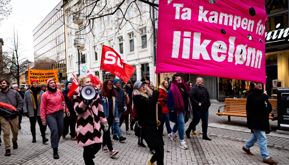 Bildet er fra markeringen av 8. mars i Trondheim 2020. Bildet er fra markeringen av 8. mars i Trondheim 2020.