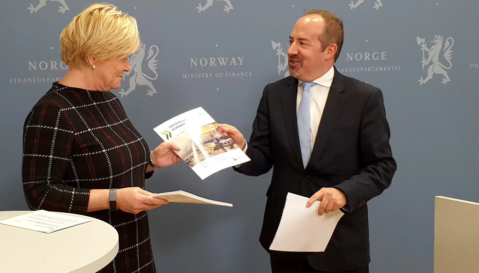 Siv Jensen og Alvaro Pereira Siv Jensen og Alvaro Pereira