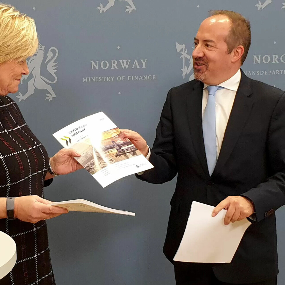 Siv Jensen og Alvaro Pereira Siv Jensen og Alvaro Pereira