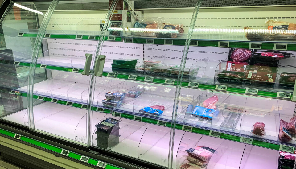 SLIPPER DETTE: Streik på grossistlagrene er avverget. Dermed fortsetter vareleveringen til matbutikkene som vanlig. SLIPPER DETTE: Streik på grossistlagrene er avverget. Dermed fortsetter vareleveringen til matbutikkene som vanlig.