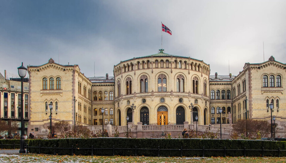 Stortingsbygningen i Oslo sentrum. Stortingsbygningen i Oslo sentrum.