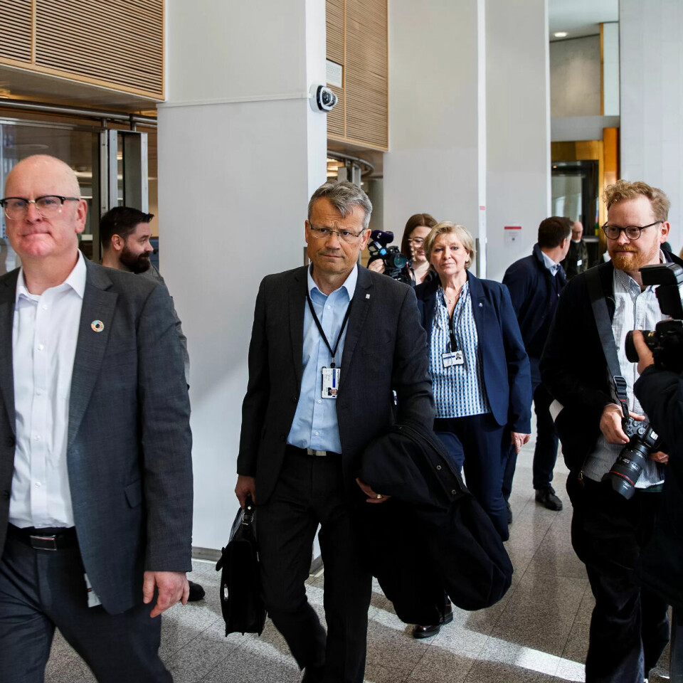 STATSOPPGJØRET: Klokka 12 møter statens personaldirektør Gisle Norheim (f.v.) LO Stat-leder Egil André Aas og de andre hovedsammenslutningene til kravoverlevering. STATSOPPGJØRET: Klokka 12 møter statens personaldirektør Gisle Norheim (f.v.) LO Stat-leder Egil André Aas og de andre hovedsammenslutningene til kravoverlevering.