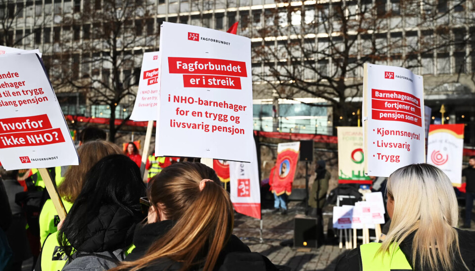 I KAMP: Denne pensjonen var blant annet noe av bakgrunnen for fjorårets streik i barnehagesektoren. I KAMP: Denne pensjonen var blant annet noe av bakgrunnen for fjorårets streik i barnehagesektoren.