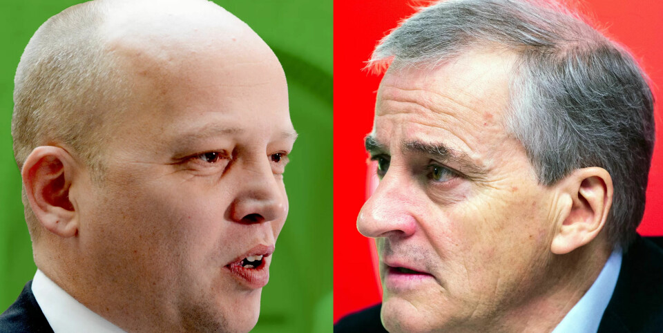 POPULÆRE: Trygve Slagsvold Vedum (Sp) og Jonas Gahr Støre (Ap) gjør det godt på spørreundersøkelsen blant Fellesforbundets medlemmer. POPULÆRE: Trygve Slagsvold Vedum (Sp) og Jonas Gahr Støre (Ap) gjør det godt på spørreundersøkelsen blant Fellesforbundets medlemmer.