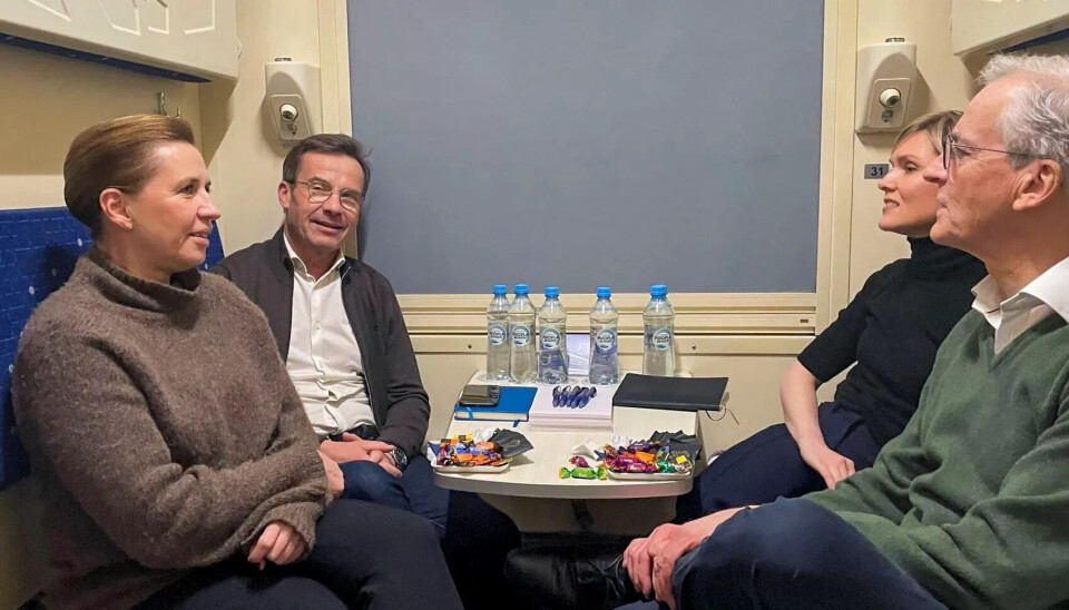 UKRAINA: Jonas Gahr Støre satt sammen med sine nordiske kolleger på toget til Kyiv. UKRAINA: Jonas Gahr Støre satt sammen med sine nordiske kolleger på toget til Kyiv.