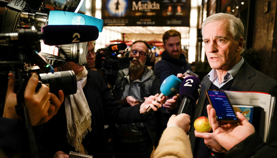 Statsminister Jonas Gahr Støre etter sentralstyremøte i Arbeiderpartiet. Statsminister Jonas Gahr Støre etter sentralstyremøte i Arbeiderpartiet.
