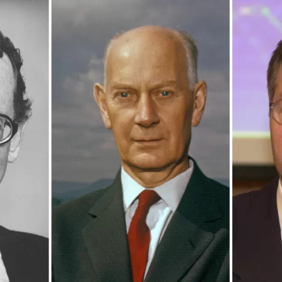 Fra venstre: Jan P. Syses (H), Einar Gerhardsen (Ap) og Kjell Magne Bondevik (Krf). Alle tre opplevde regjeringskriser som statsministere. Fra venstre: Jan P. Syses (H), Einar Gerhardsen (Ap) og Kjell Magne Bondevik (Krf). Alle tre opplevde regjeringskriser som statsministere.