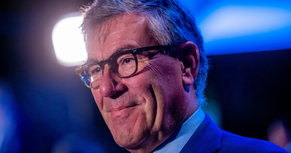 Stein Erik Hagen på NHOs årskonferanse i Oslo Spektrum. Stein Erik Hagen på NHOs årskonferanse i Oslo Spektrum.