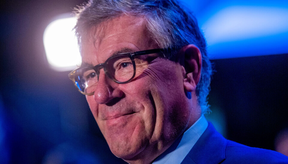 Stein Erik Hagen på NHOs årskonferanse i Oslo Spektrum. Stein Erik Hagen på NHOs årskonferanse i Oslo Spektrum.