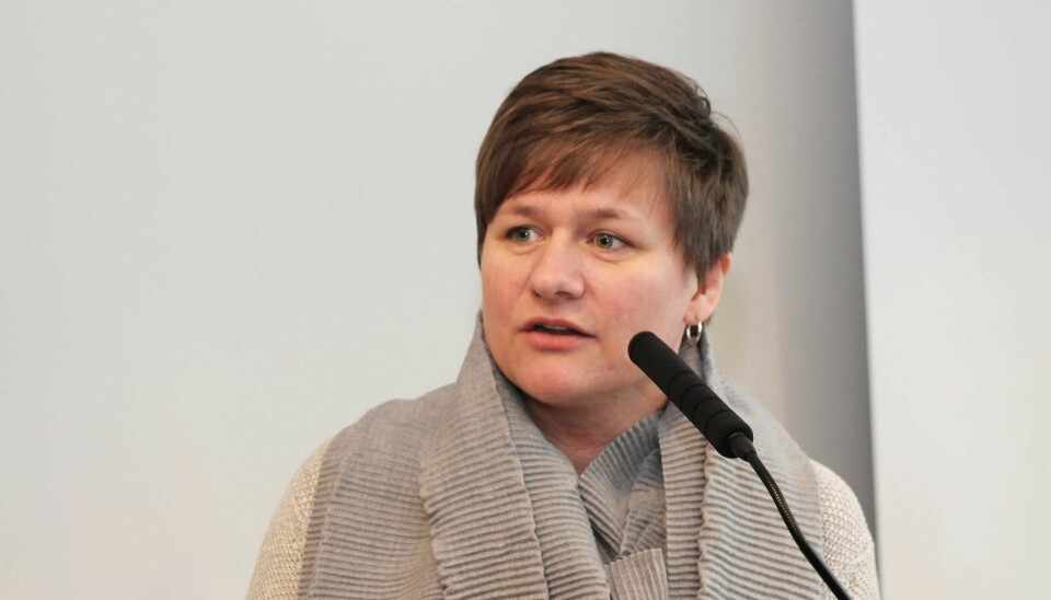 FORNØYD IV: Helene Harsvik Skeibrok, Fagforbundet. FORNØYD IV: Helene Harsvik Skeibrok, Fagforbundet.