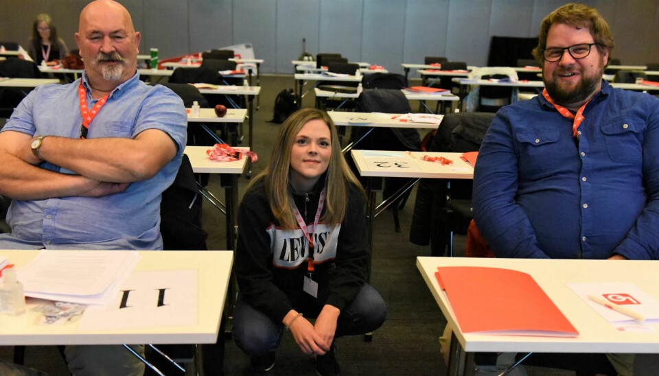 Fra venstre Roar Øverås, Tina P. Stenkløv og Ørjan Høvik mener det ikke er noe problem at Fagforbundet blir så mektige på LO-kongressen. Fra venstre Roar Øverås, Tina P. Stenkløv og Ørjan Høvik mener det ikke er noe problem at Fagforbundet blir så mektige på LO-kongressen.