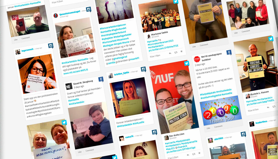 Forsvarer arbeidsmiljøloven med selfies