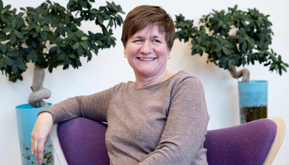 PÅ PLASS: Helene Harsvik Skeibrok i godstolen på sitt nye kontor i hovedstaden. PÅ PLASS: Helene Harsvik Skeibrok i godstolen på sitt nye kontor i hovedstaden.