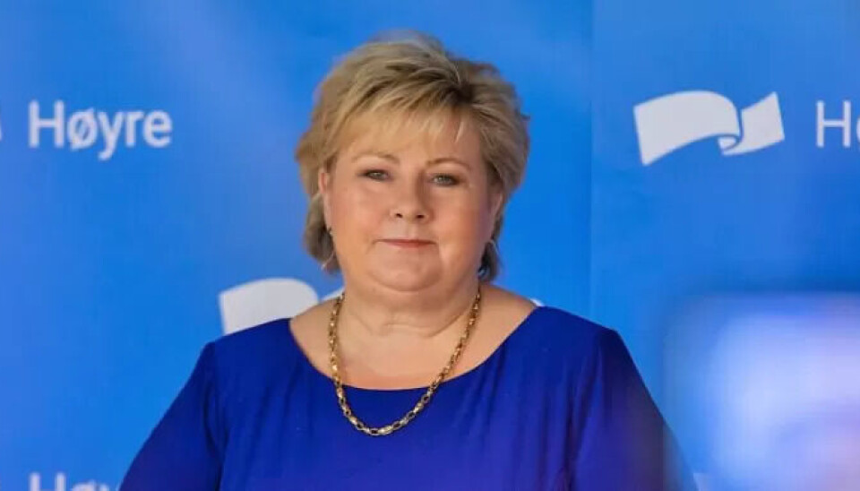 FALLER: Erna Solbergs Høyre presterer svakt påp den sitre målingen fra Norstat. FALLER: Erna Solbergs Høyre presterer svakt påp den sitre målingen fra Norstat.