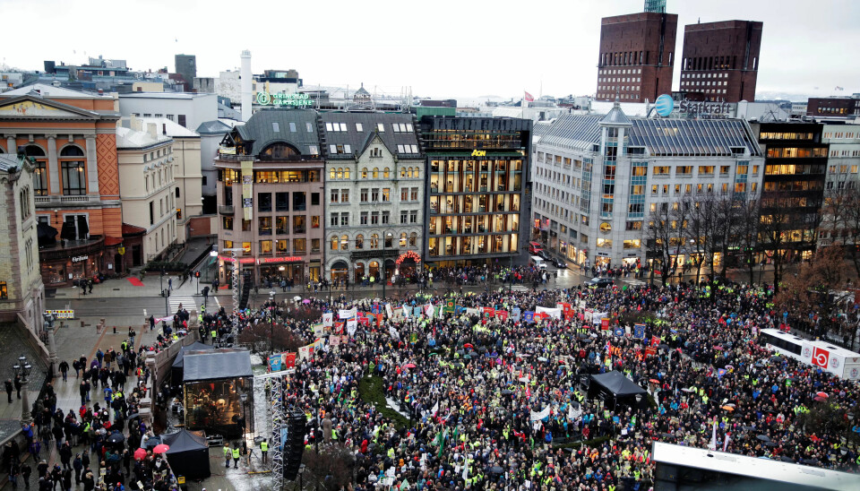 Historisk oppslutning om streiken