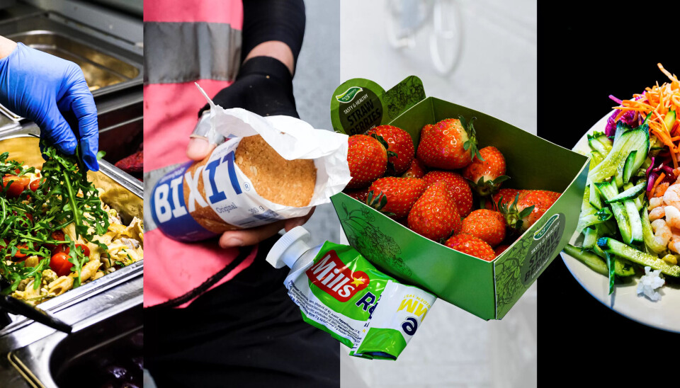 LITT AV HVERT: Utsnitt av lunsj fra fire ulike bransjer. LITT AV HVERT: Utsnitt av lunsj fra fire ulike bransjer.
