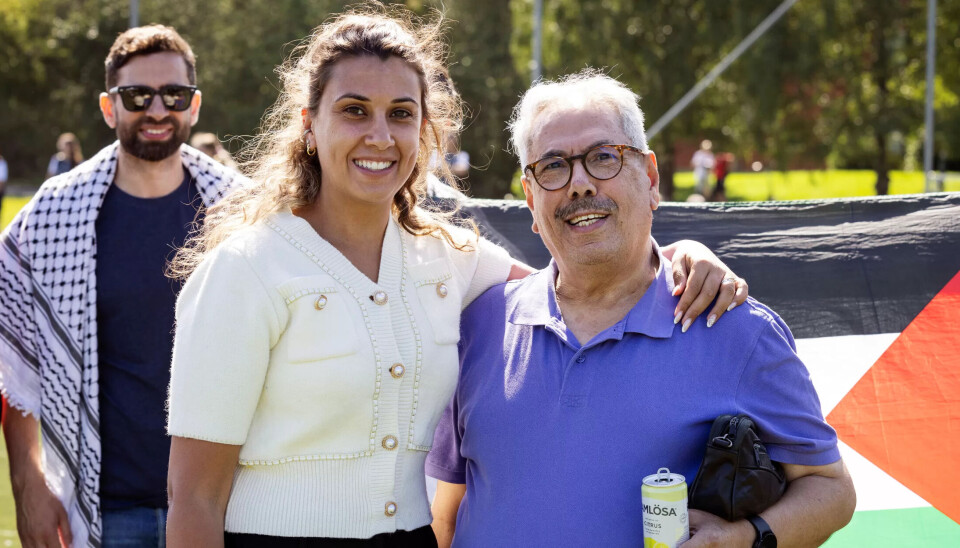FOTBALLFAMILIE: Bjørg Sabrin Timraz og faren Fuad. FOTBALLFAMILIE: Bjørg Sabrin Timraz og faren Fuad.