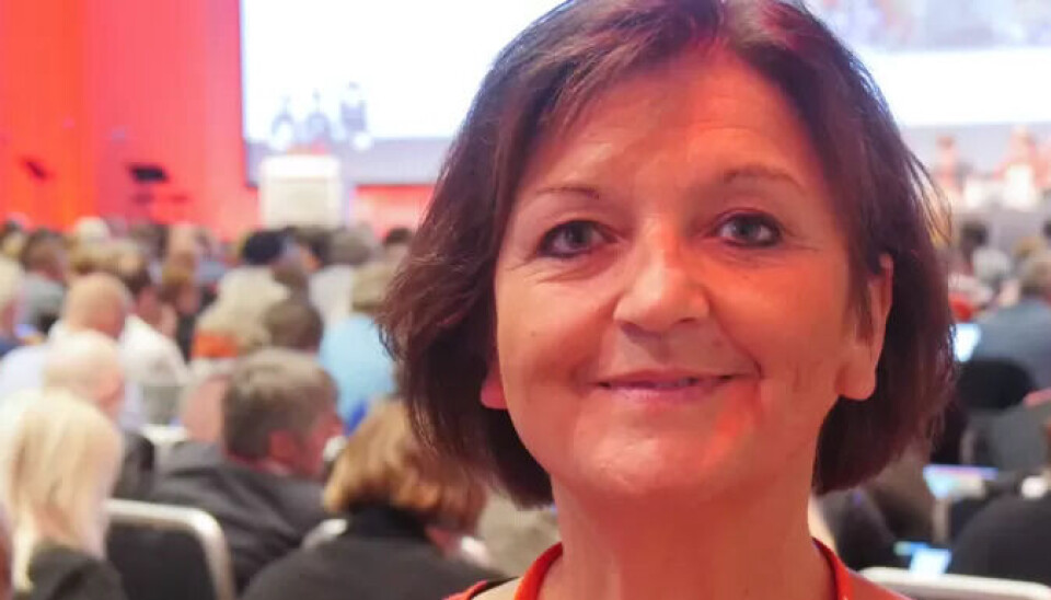 Marianne Nilsen Skjølstad, fylkesleder i Telemark, kommer ikke til å oppfordre medlemmer å stemme Senterpartiet i år. Det opprører Senterpartiet. Bildet er fra landsmøtet i oktober 2017. Marianne Nilsen Skjølstad, fylkesleder i Telemark, kommer ikke til å oppfordre medlemmer å stemme Senterpartiet i år. Det opprører Senterpartiet. Bildet er fra landsmøtet i oktober 2017.