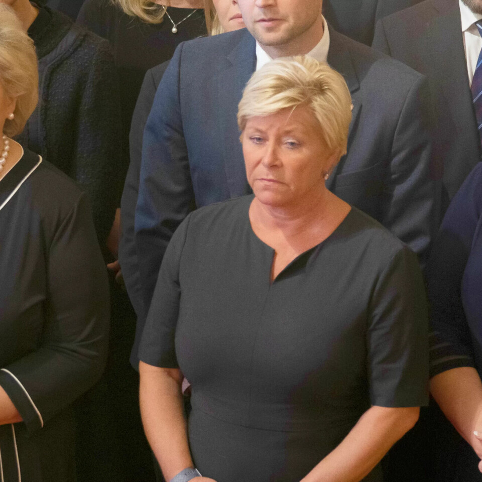 Erna Solberg, Siv Jensen og Trine Skei Grande. Erna Solberg, Siv Jensen og Trine Skei Grande.