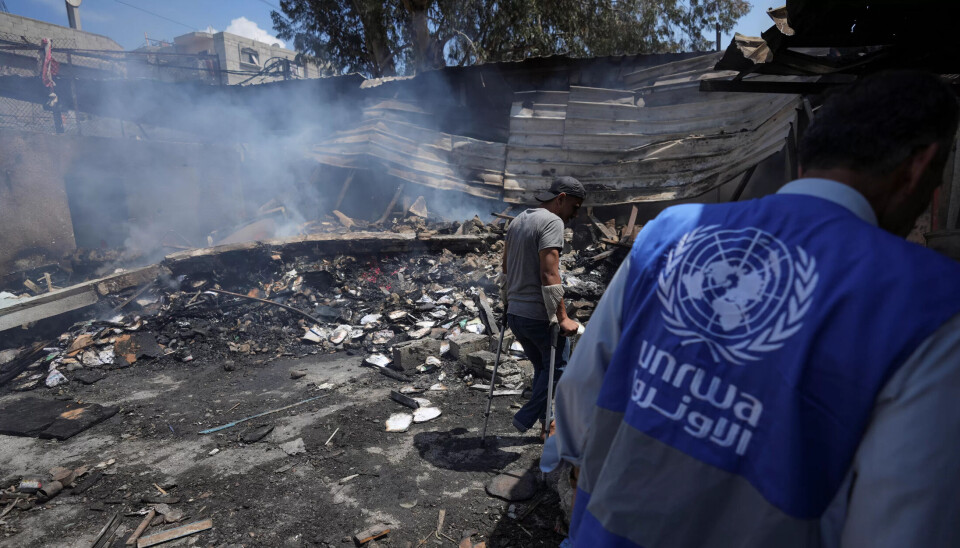 ANGREP: Israel har det siste året bombet en rekke FN-drevne skoler og institusjoner på Gazastripen, som her i flyktningleiren Nuseirat. ANGREP: Israel har det siste året bombet en rekke FN-drevne skoler og institusjoner på Gazastripen, som her i flyktningleiren Nuseirat.
