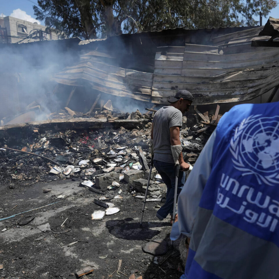 ANGREP: Israel har det siste året bombet en rekke FN-drevne skoler og institusjoner på Gazastripen, som her i flyktningleiren Nuseirat. ANGREP: Israel har det siste året bombet en rekke FN-drevne skoler og institusjoner på Gazastripen, som her i flyktningleiren Nuseirat.