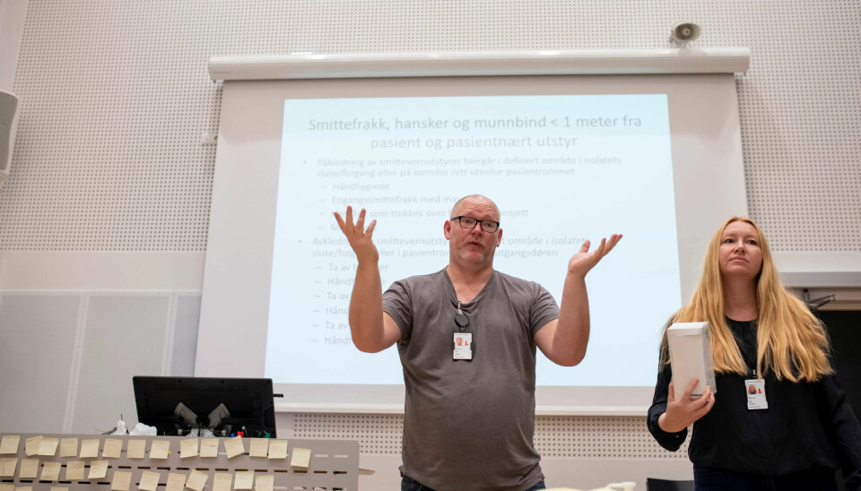 Hygienesykepleiere Lars Varheim og Lena Johansen Hygienesykepleiere Lars Varheim og Lena Johansen