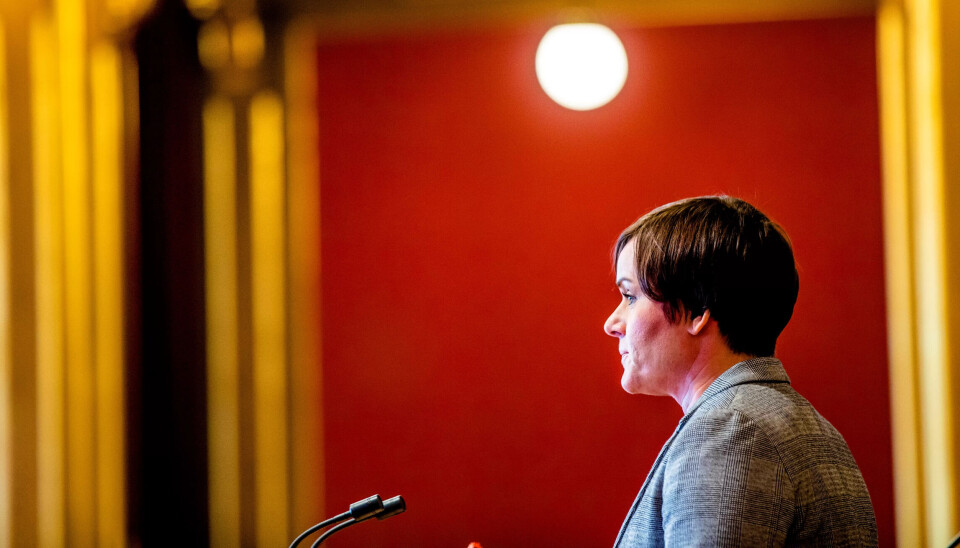 Høyres Margret Hagerup under debatt i Stortingssalen. Høyres Margret Hagerup under debatt i Stortingssalen.